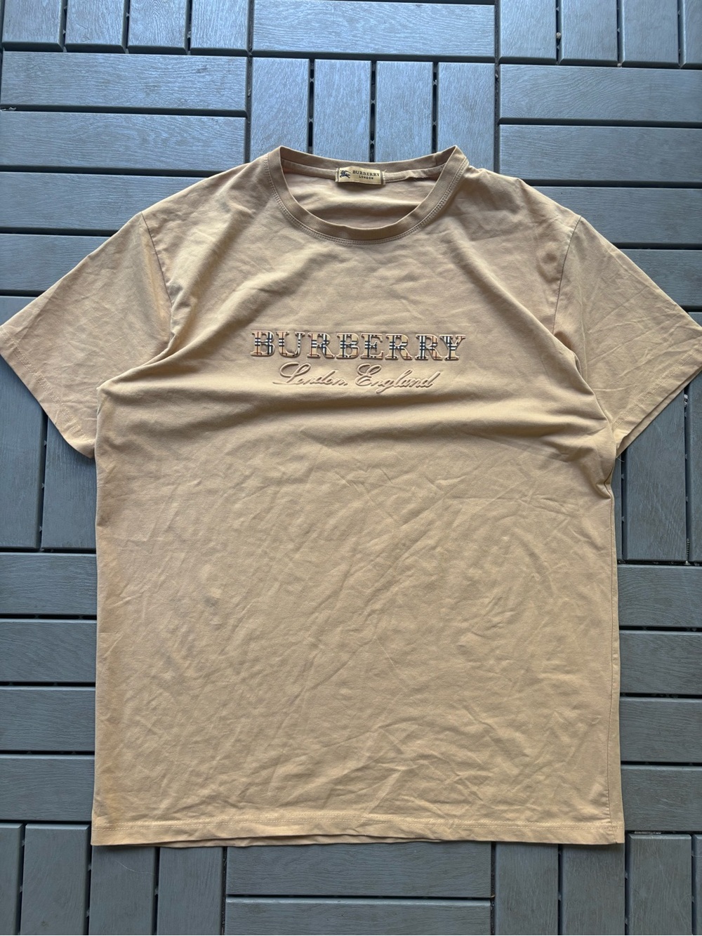 Burberry Beige Logo Short-Sleeve Tee